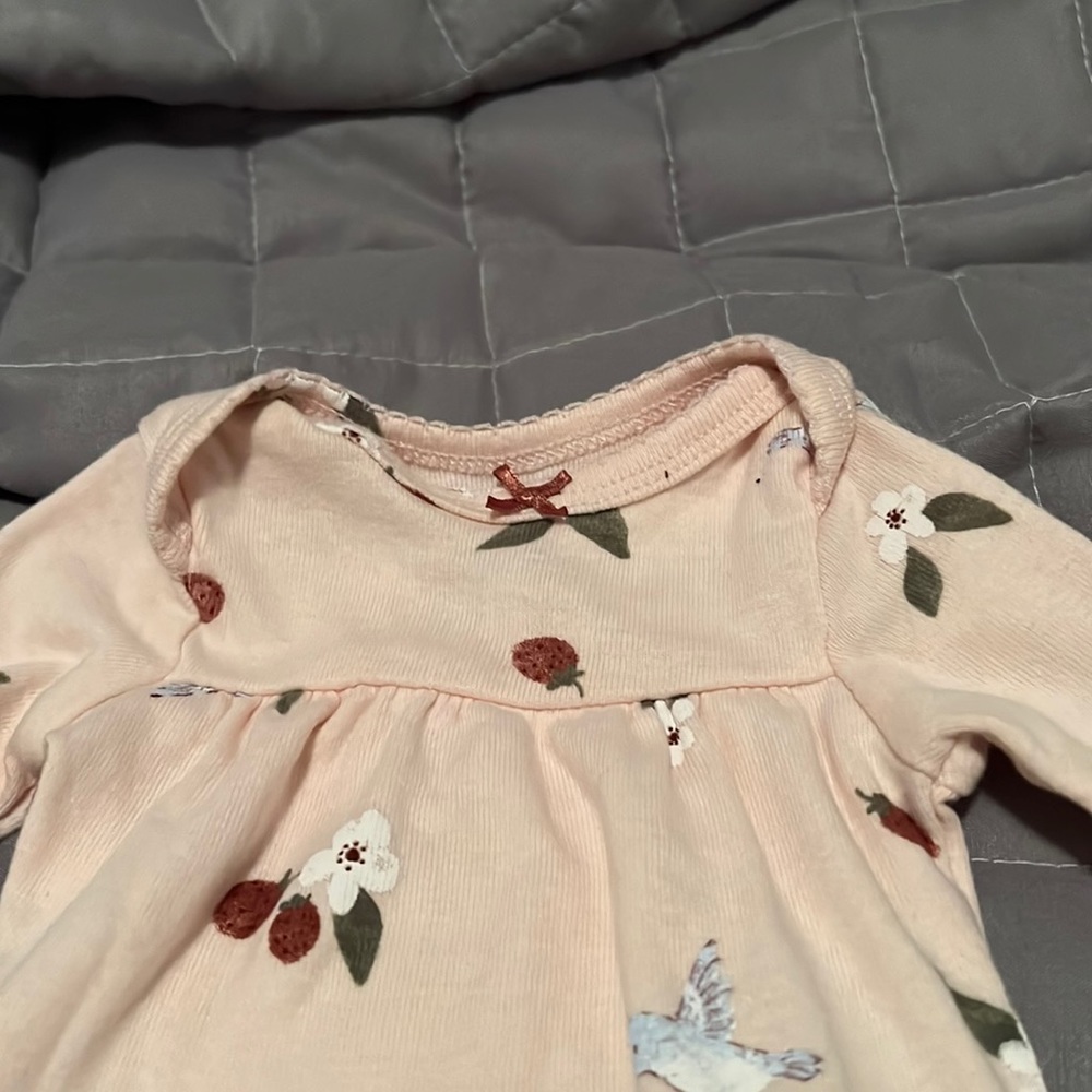 Pink floral dress preemie.